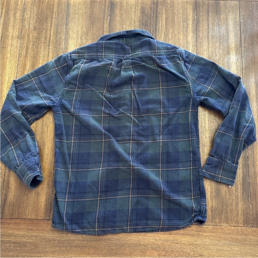 EDDIE BAUER Women Button Down Collar Blue Plaid Flannel Shirt Women's Size Small - Picture 11 of 15